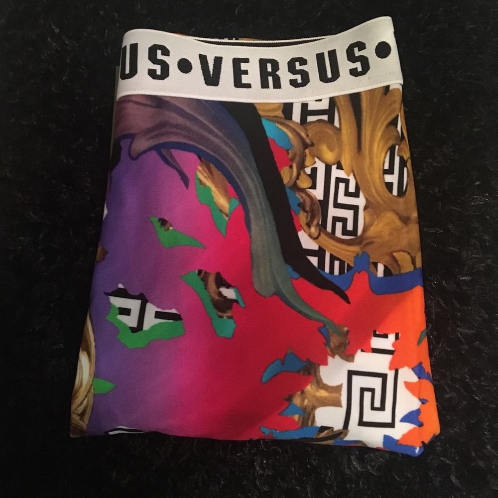 VERSUS VERSACE colorful logo printed leggings